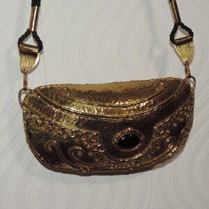 70s Exart Hecho en Mexico Brass And Copper Gorgeous Design Bag Vintage NWOT
